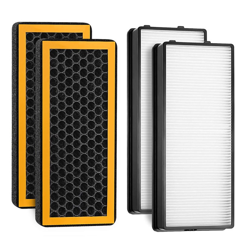 LINNIW PetPlus at-PETODR Replacement Filter Pack Compatible with HoMedics PetPlus at-PETODR and TotalClean at-OFL Filter for AT-PET01, AT-PET02, AR-45, 4 Pack - Image 1